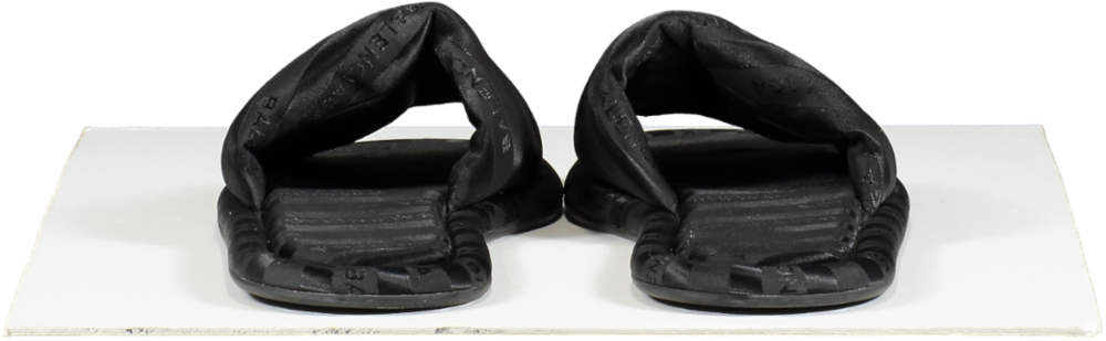 Balenciaga Black Hotel Logo Slides UK 6 EU 39 👠