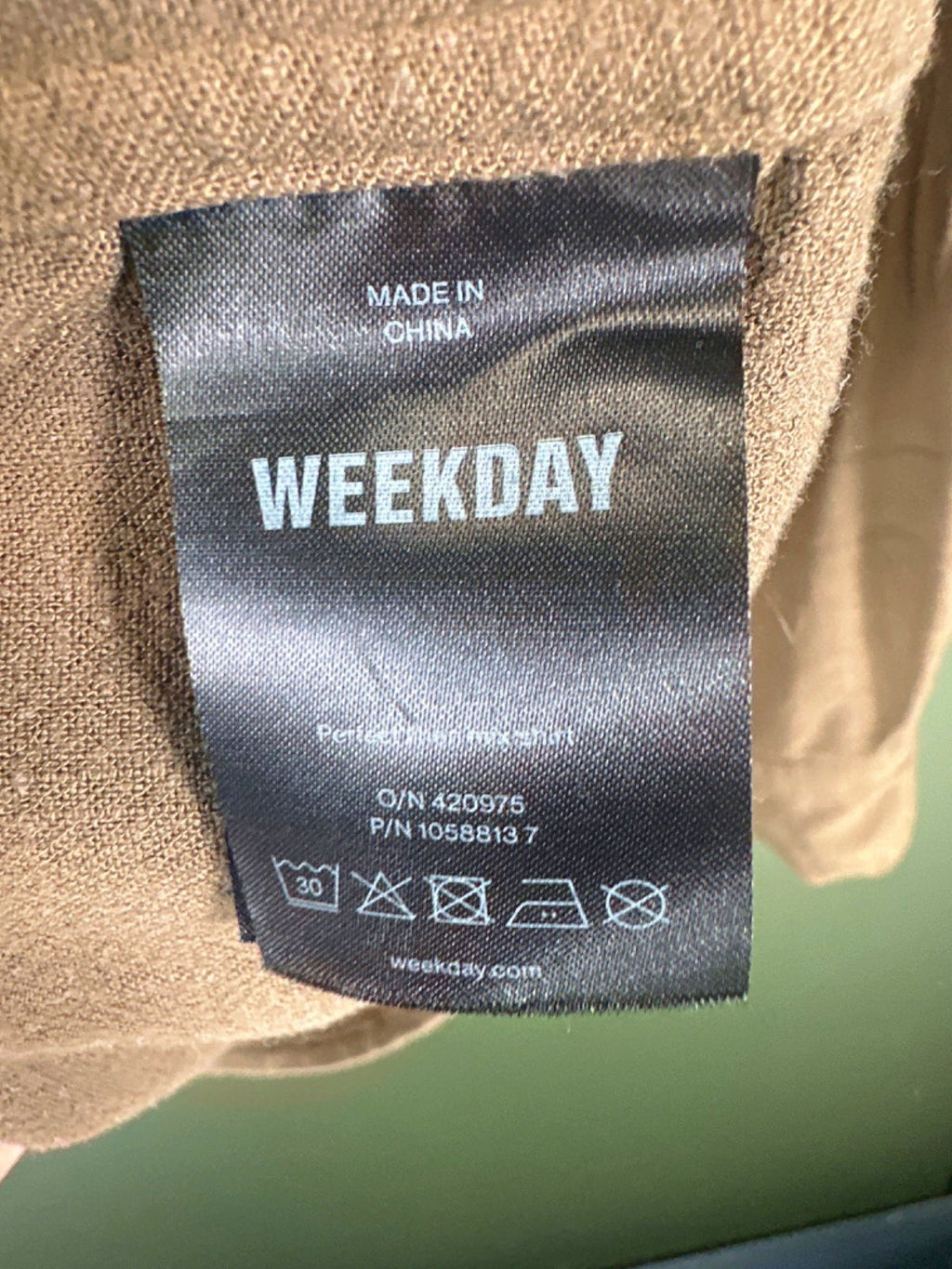 Weekday Brown Casual Shirt UK S