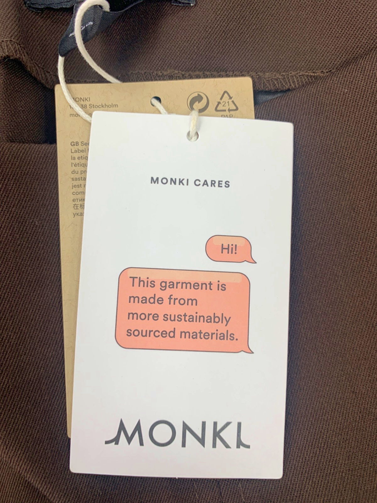 Monki Brown Dark A-line Skirt EUR 38