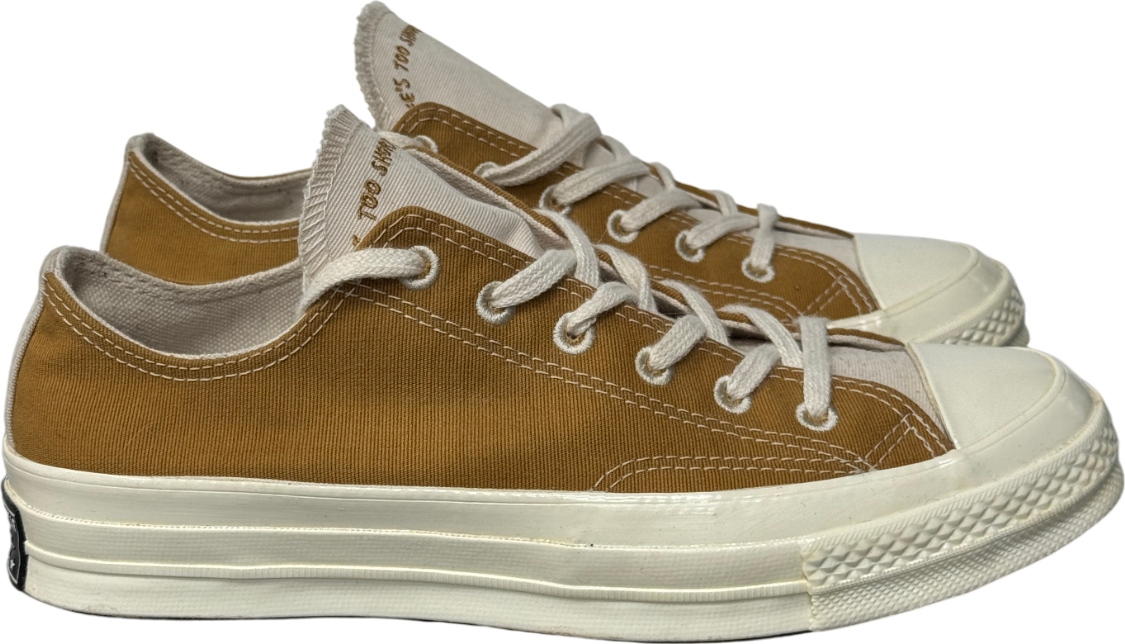 Converse Tan Brown Chuck Taylor "life's To Short" Low Top Trainers UK 6 EU 39 👠