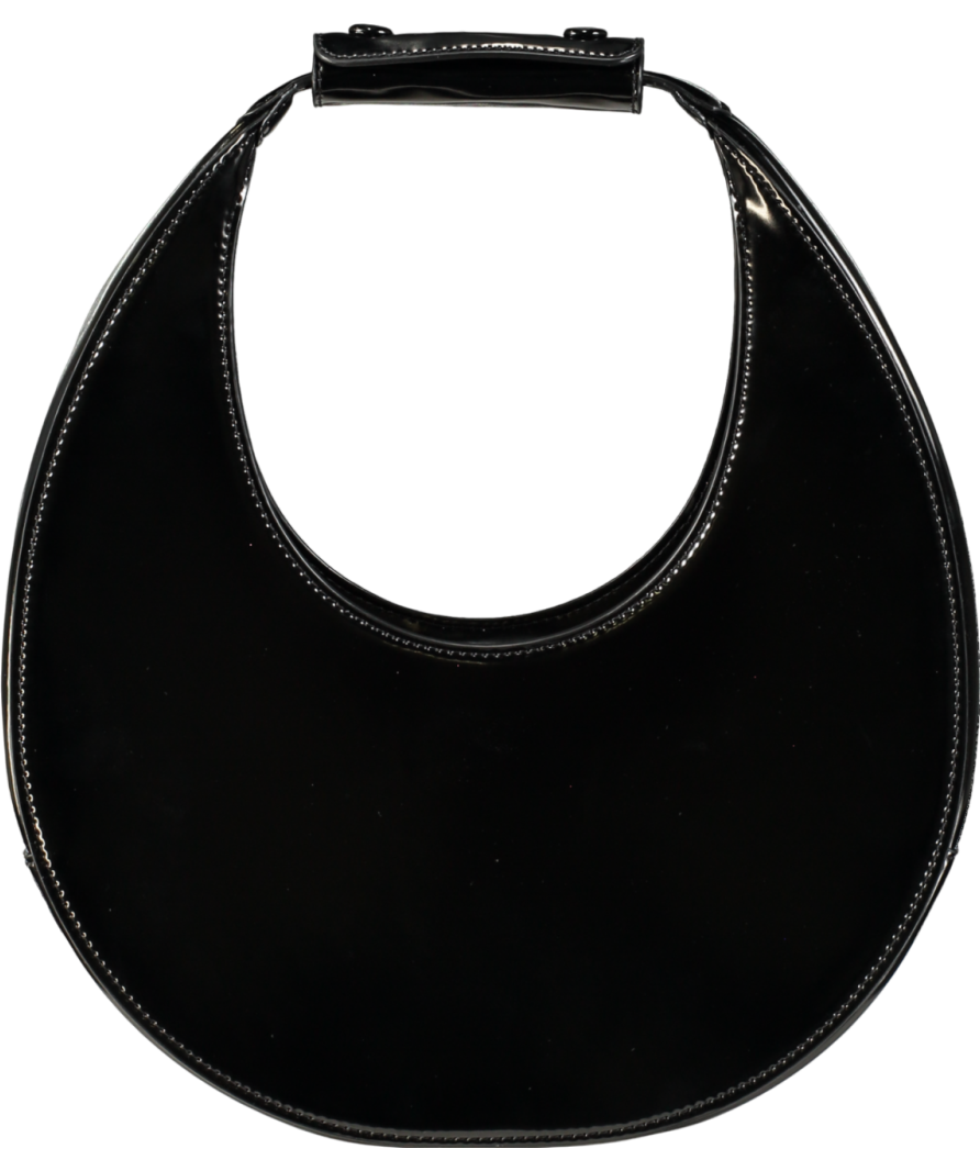 Staud Black Good Night Moon Logo-debossed Bag
