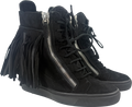 Guiseppe zanotti Black Suede Tassel Wedge Trainer UK 7 EU 40 👠