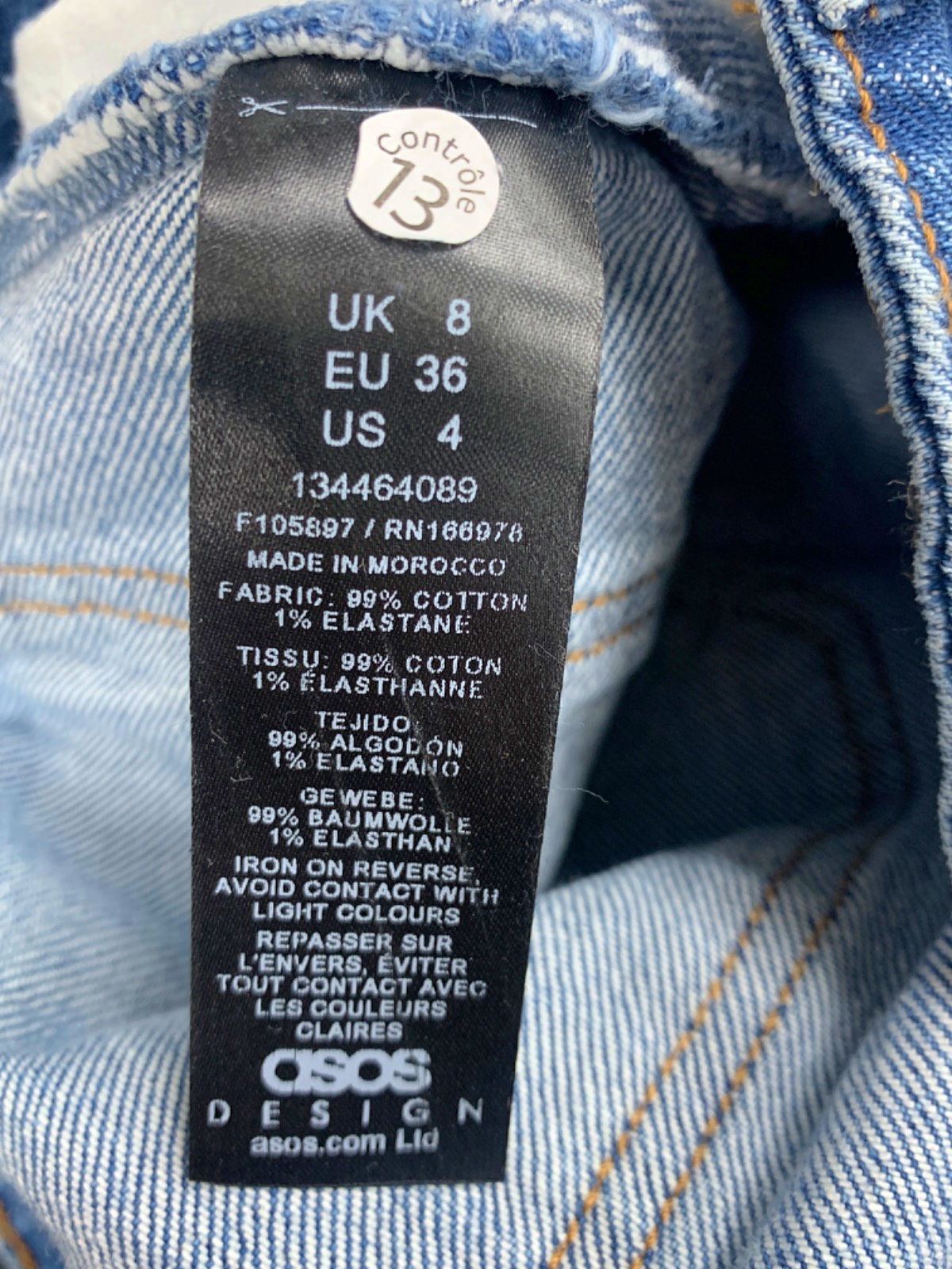 ASOS Blue Denim Jeans UK 8