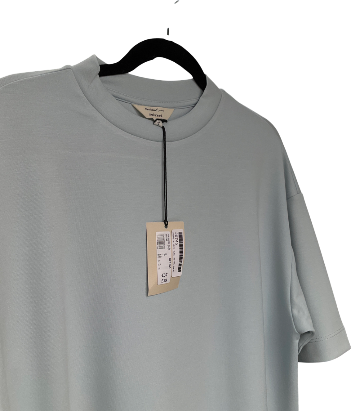 River Island Blue Short Sleeve Oversized Fit Luminis T-shirt UK S