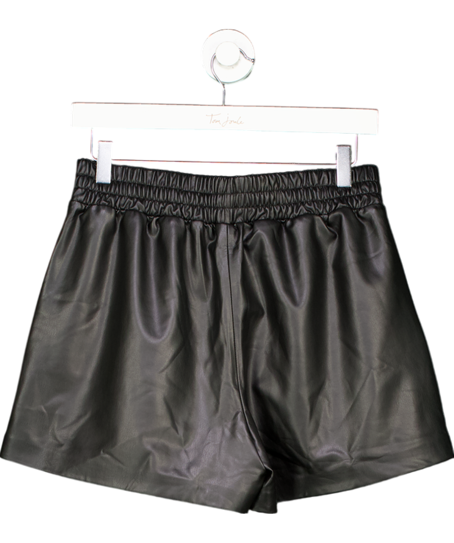 WAT. THE BRAND Black Vegan Leather Shorts UK 6