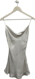 Meshki White Rhea Cowl Mini Dress - Pearl UK XS