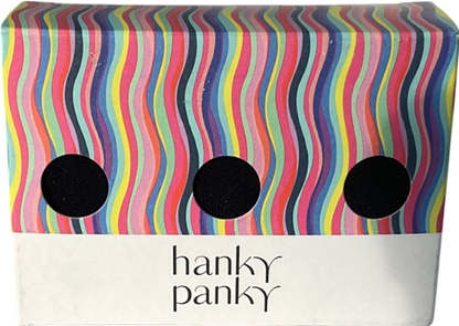 Hanky Panky Black Lace 3 Pack Low Rise Thong “No VPL” Knickers One Size (UK 2-12)