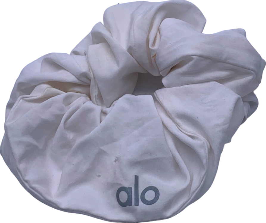 Alo White Scrunchie One Size