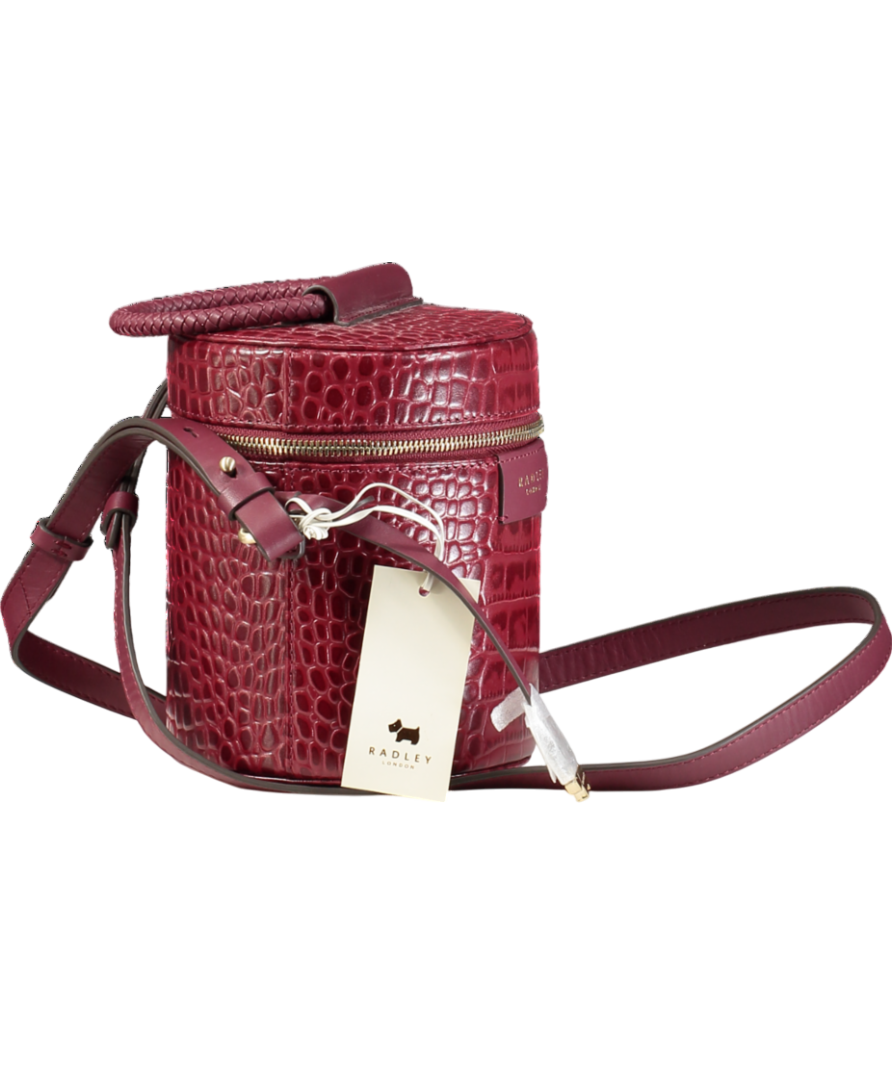 Radley London Red Croc Embossed Cylinder Bag