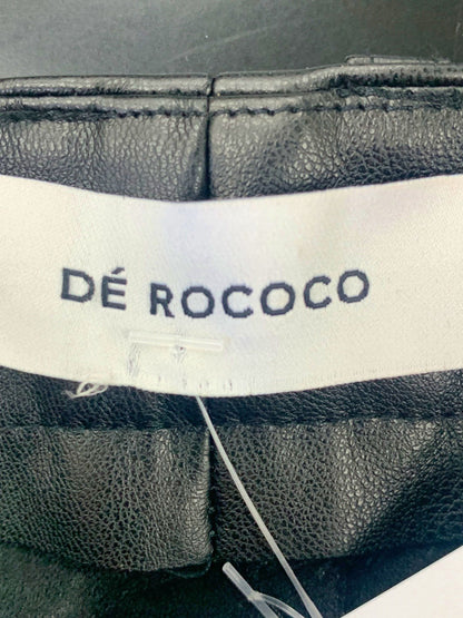 Dé Rococo Black Faux Leather Wide Leg Trousers S