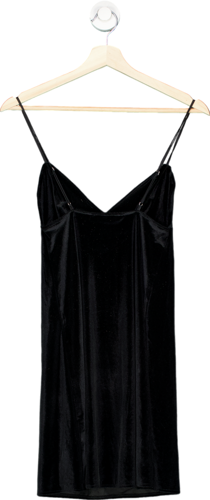 Victoria's Secret Black Velvet Slip Dress XS