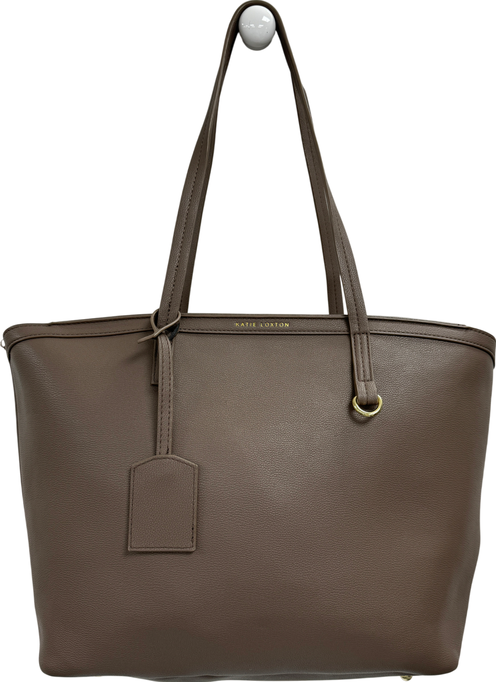 Katie Loxton Beige Taupe Faux Leather Large Tote Bag