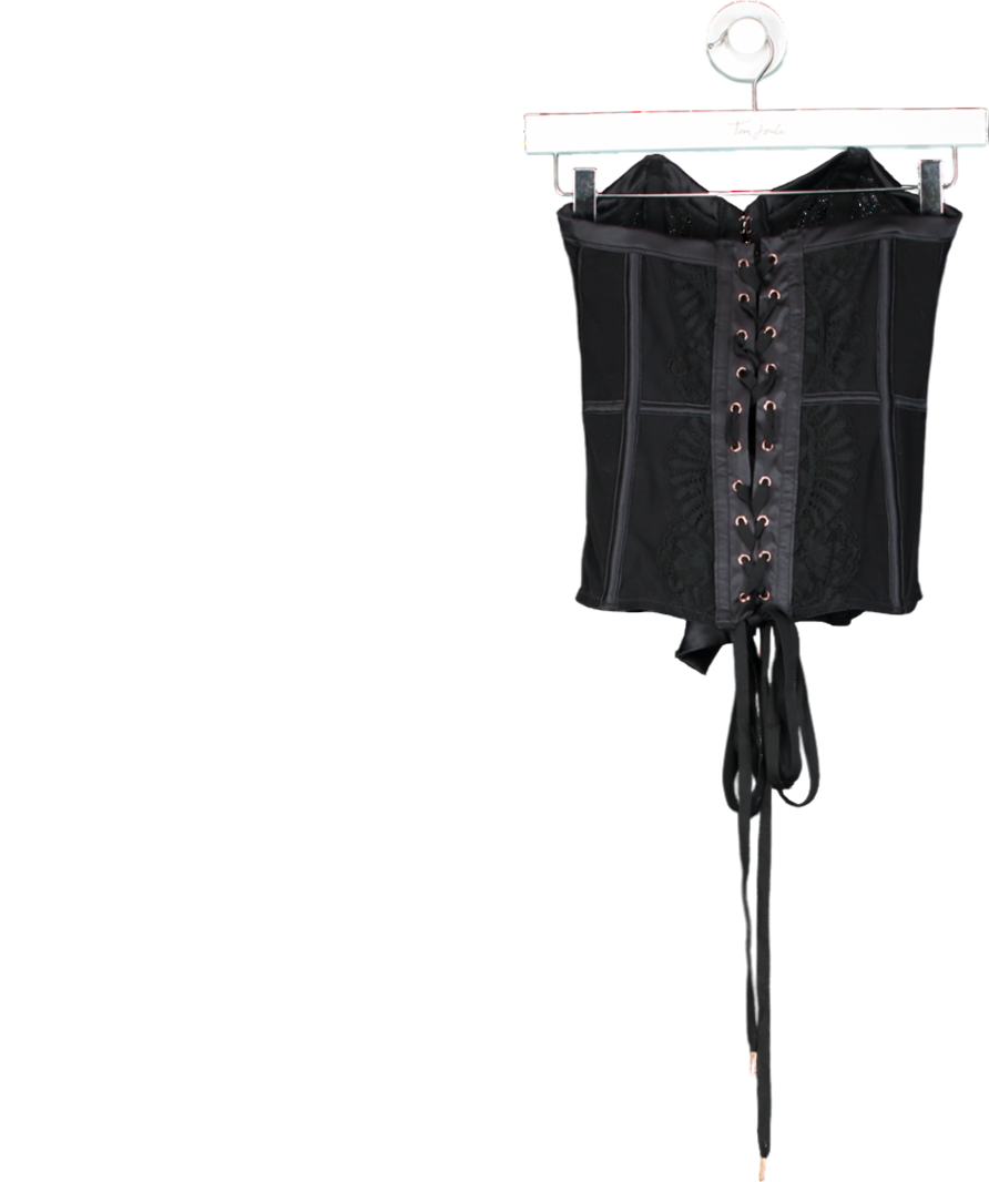 hunkemoller Black Lace Corset UK 8