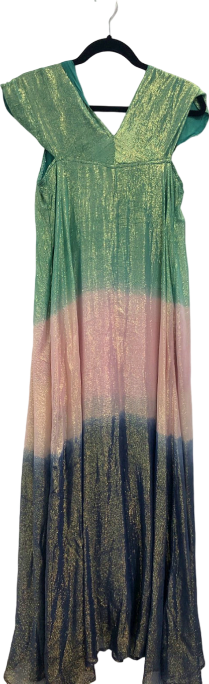 LAW & CO Green Multi-Colour Maxi Dress UK 12/14