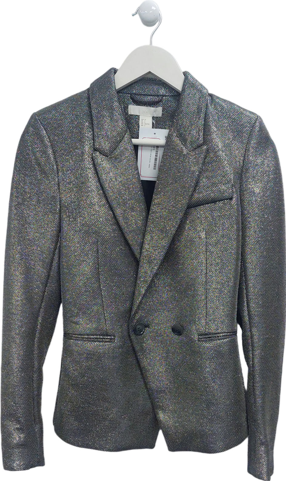 H&M Metallic Fitted Glittery Blazer UK 4