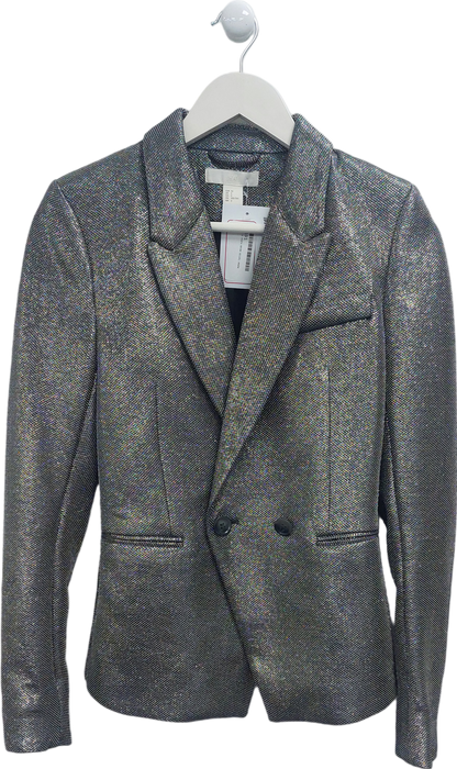 H&M Metallic Fitted Glittery Blazer UK 4