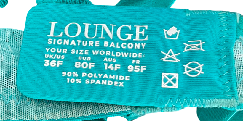 Lounge Underwear Blue Blossom Balcony Bra UK 36F