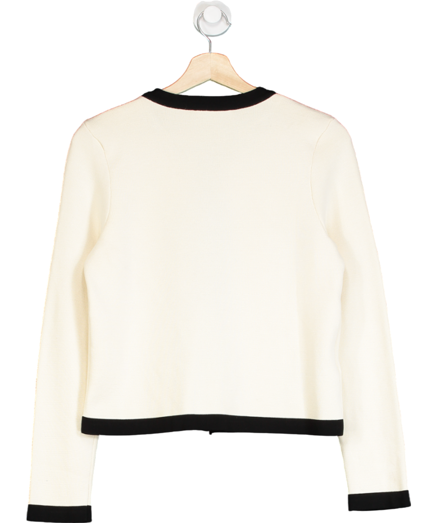 MANGO Cream Knitted Jacket Pia UK S