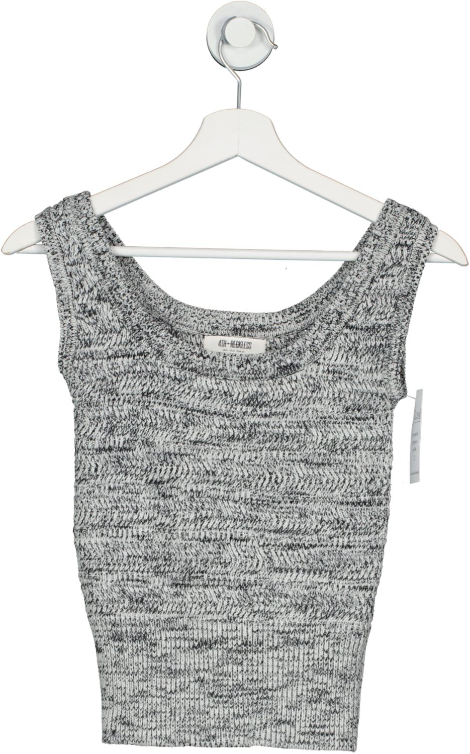 4th & Reckless Black And Whit Blend Top UK 8