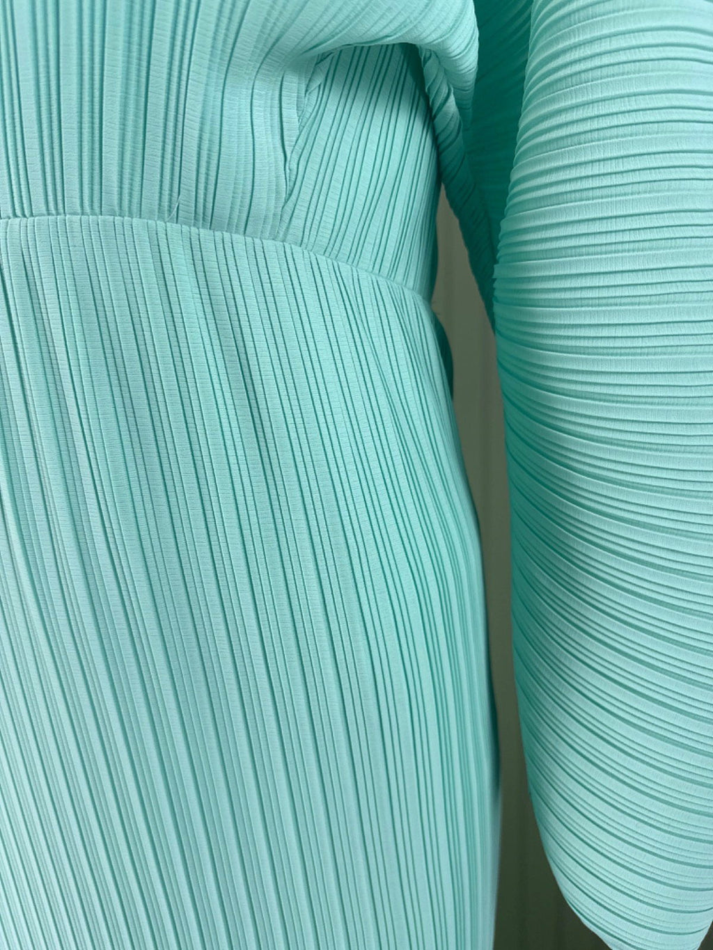 Solace London Aqua Pleated Dress UK 6