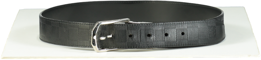 Louis Vuitton Black Damier Leather Belt Size 85/34