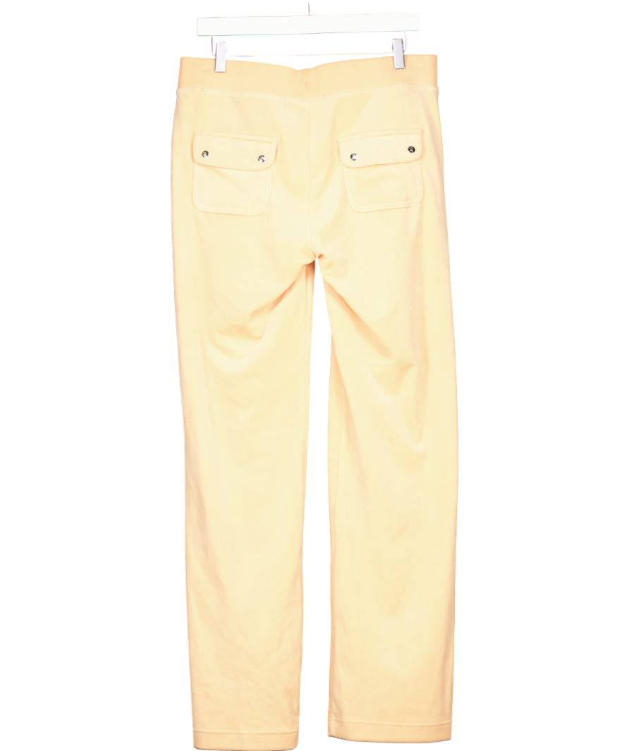 Juicy Couture Orange Classic Velour Del Ray Pocketed Track Pants UK L
