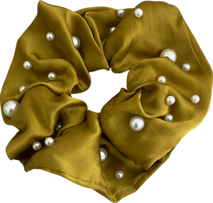 Green Embellished Scrunchie One Size