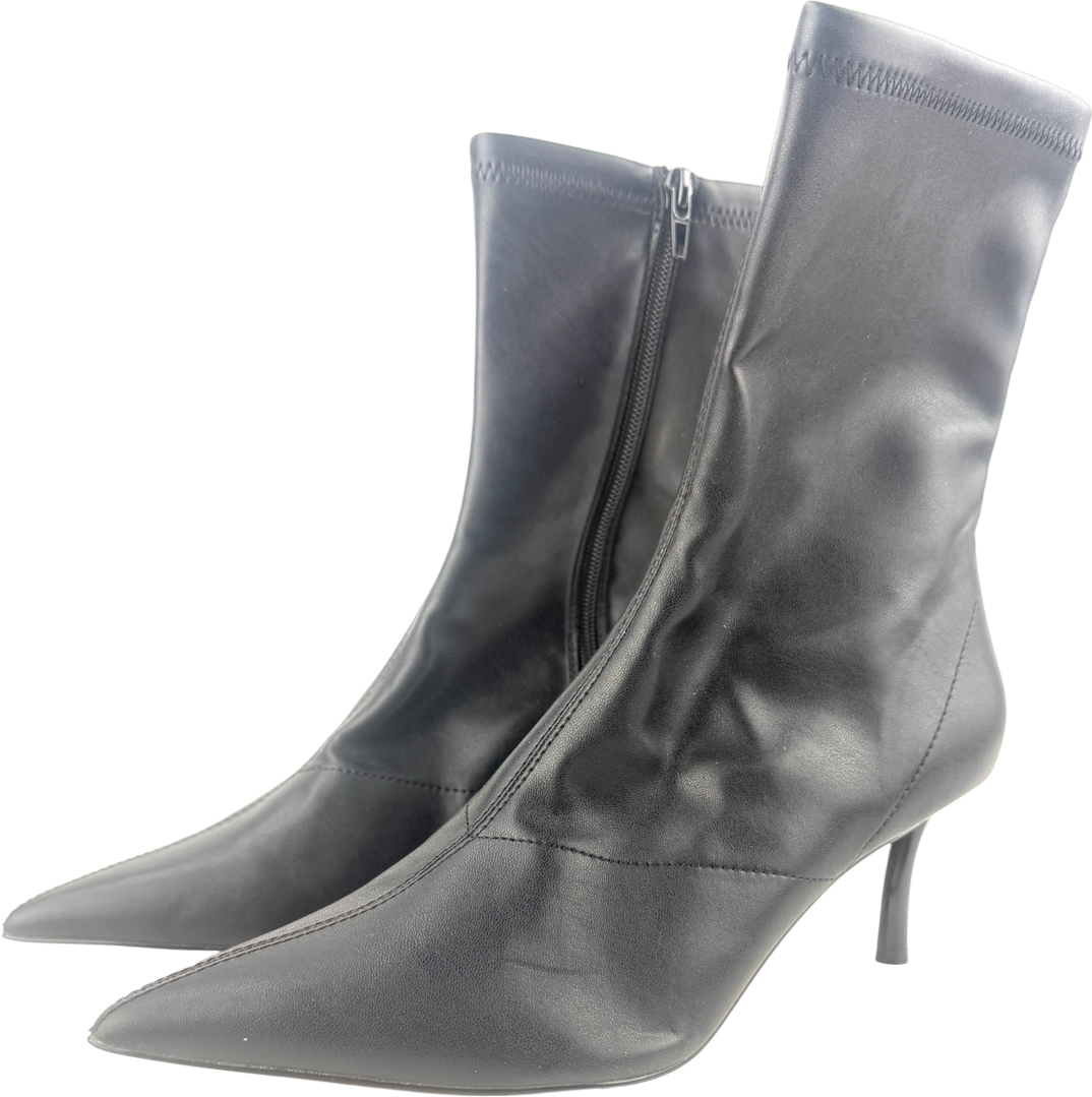 Topshop Black Pippa Point Toe Ankle Boot UK 5 EU 38 👠