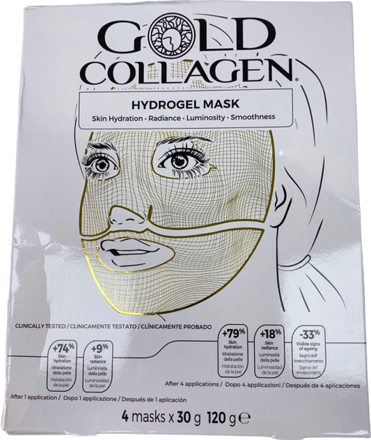 Gold Collagen Hydrogel Mask 4 Face Masks x 30g 120g