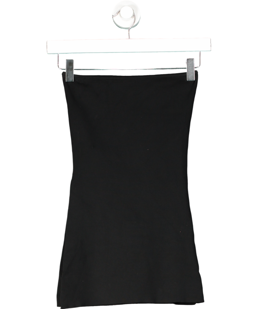 somerz Black Ribbed Bandeau Top UK S