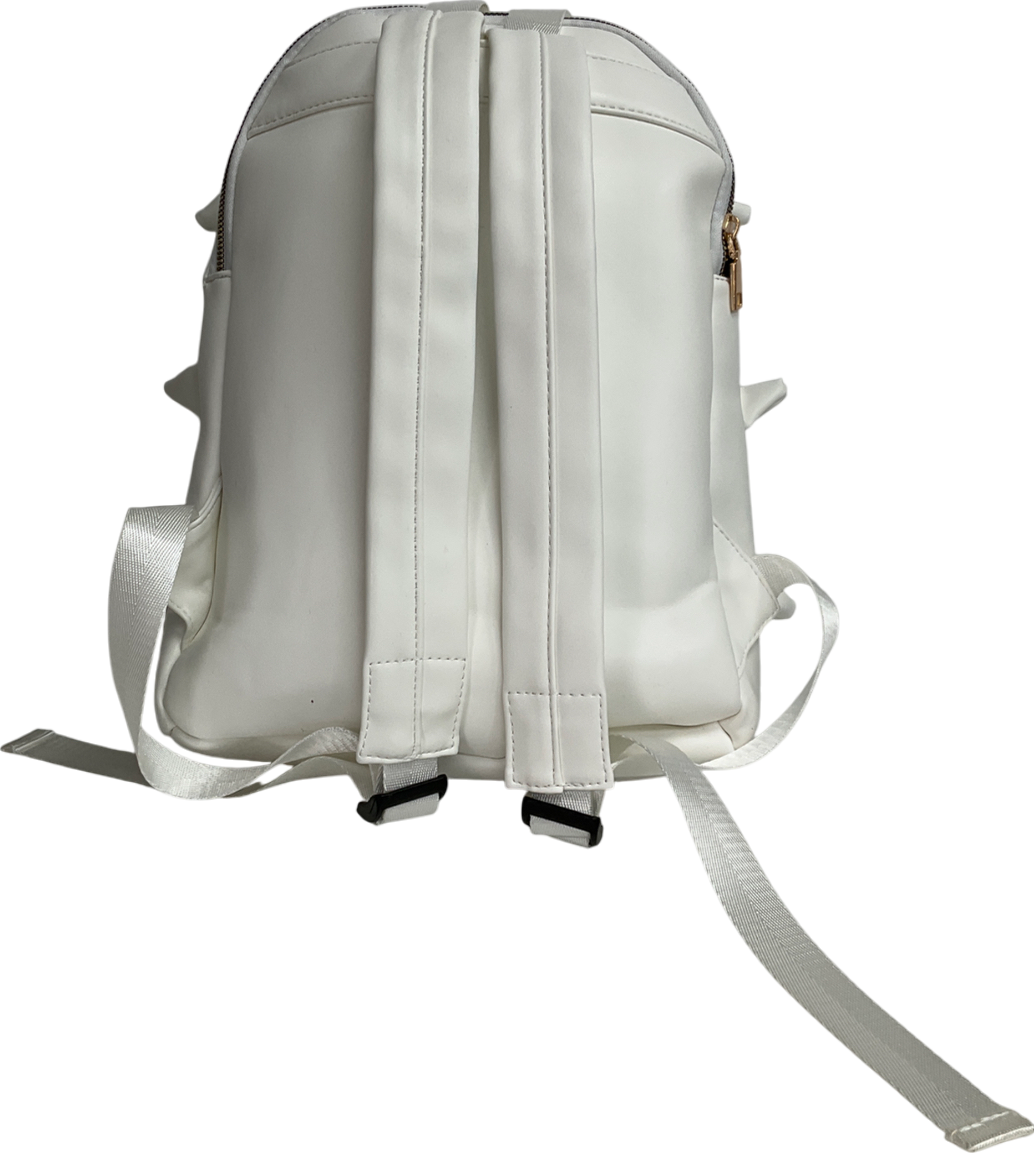 boohooMan White Spike Effect Back Pack One Size