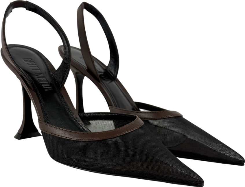 BRITT NETTA Brown Esme 95 Heels UK 6 EU 39
