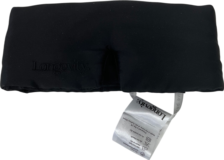 Longevity Mulberry Silk Sleep Mask Black One size