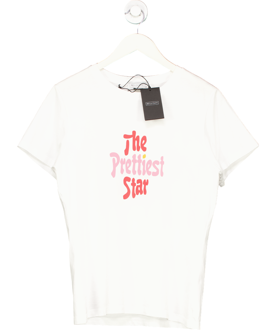 Bella Freud White The Prettiest Star T Shirt UK L