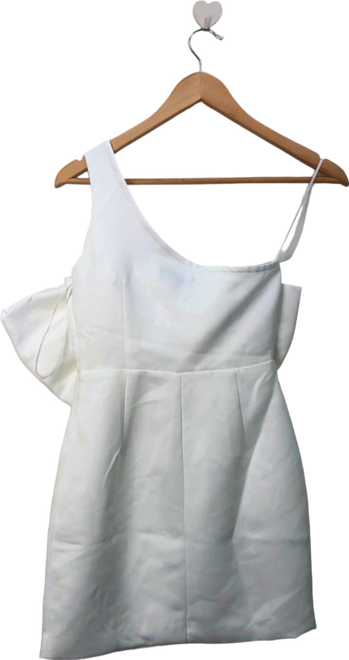 Charlotte Mills White Bow Detail Dress UK 6