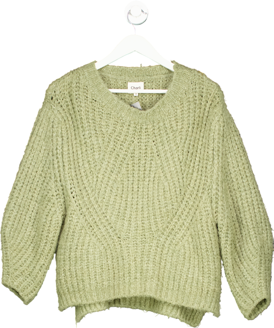 Charli Green Wool Blend Sweater One Size