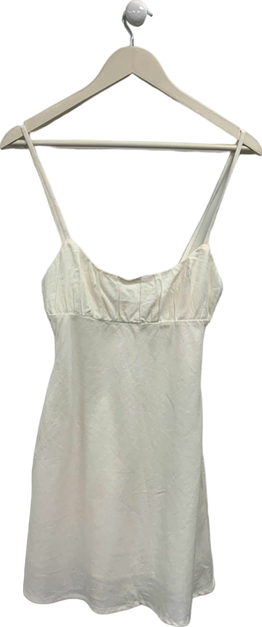 Bershka White Strappy Dress UK S