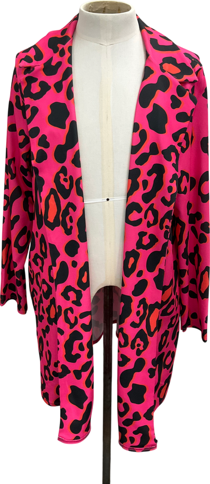 Limited Collection Pink Longline Animal Print Blazer UK 26