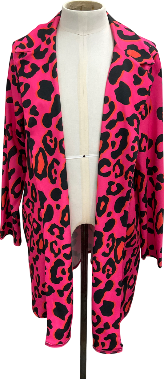 Limited Collection Pink Longline Animal Print Blazer UK 26