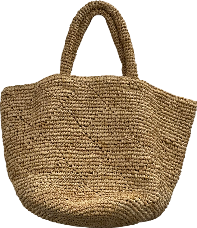 The White Company Beige Straw Shoulder Bag One Size