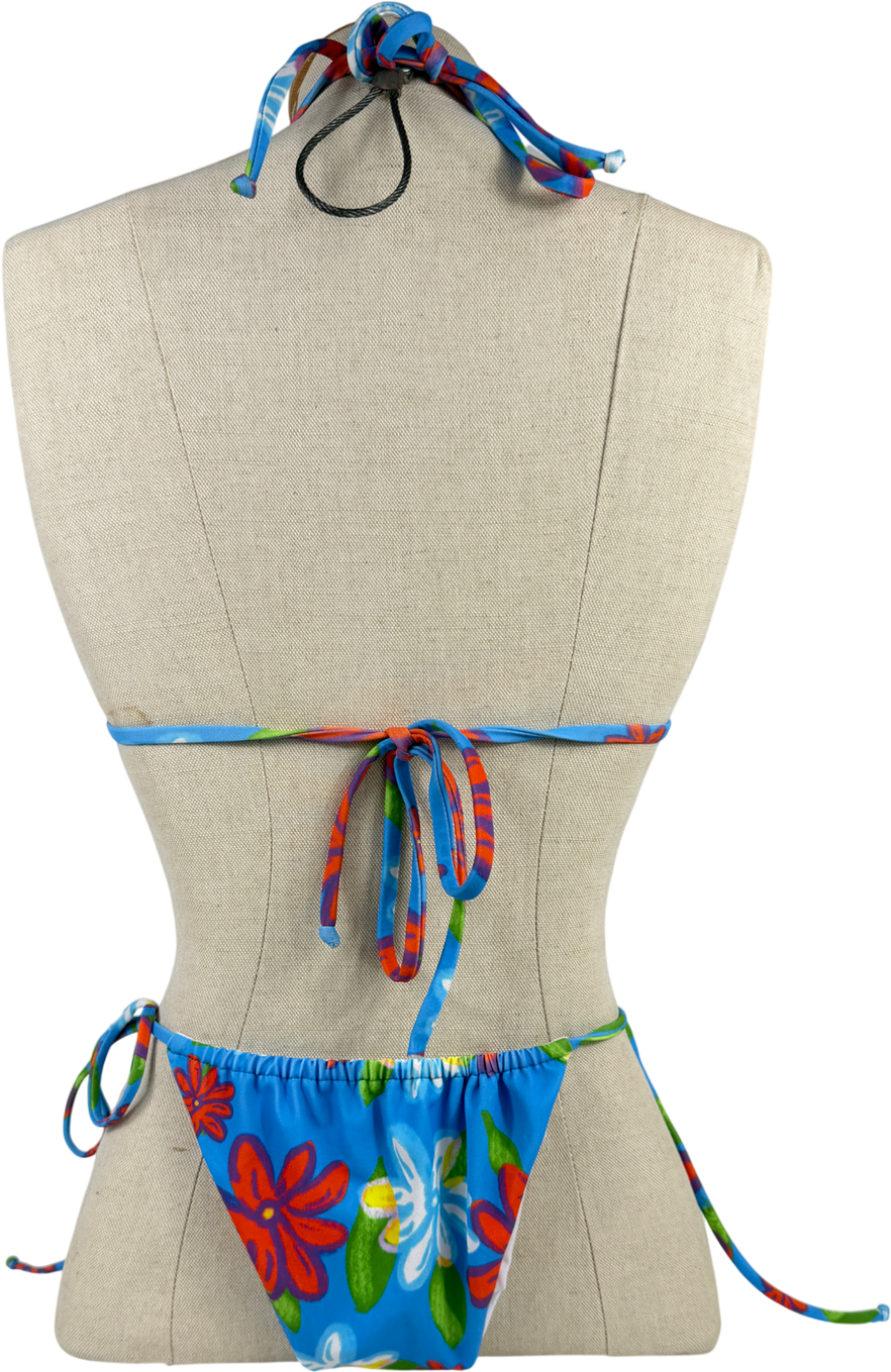 Loleia Multicoloured Floral Tie Bikini UK XS