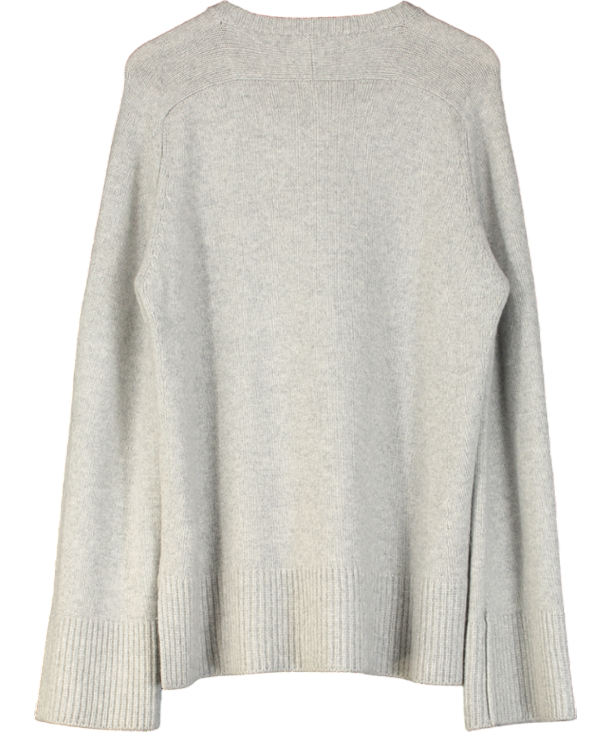 ME+EM Grey Merino And Cashmere Blend Sweater UK L