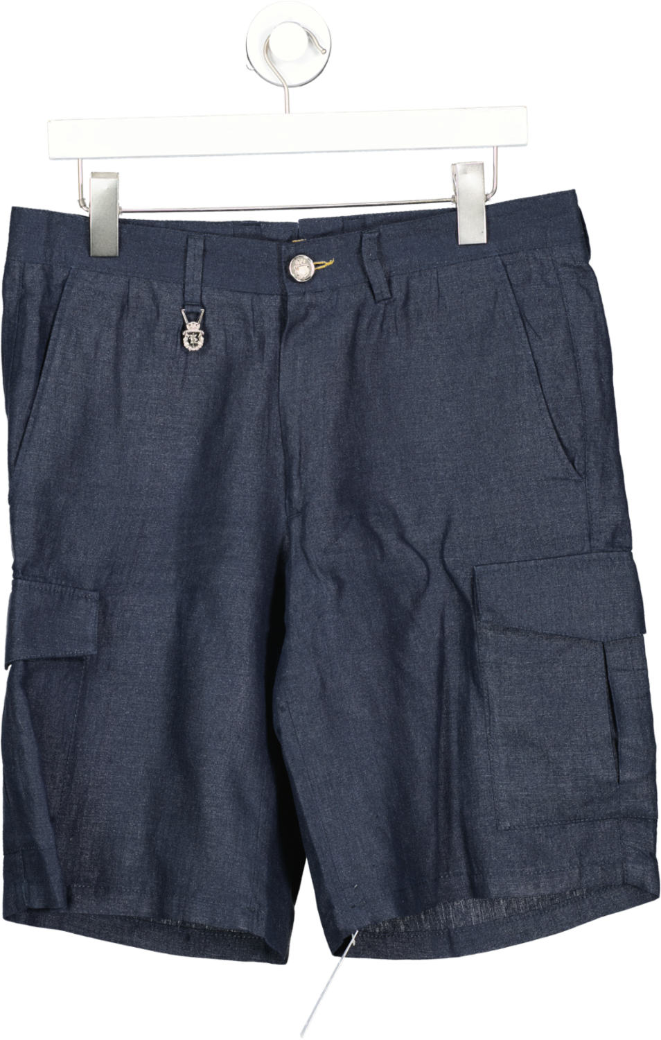 Billionaire Blue 100% Linen Shorts UK L