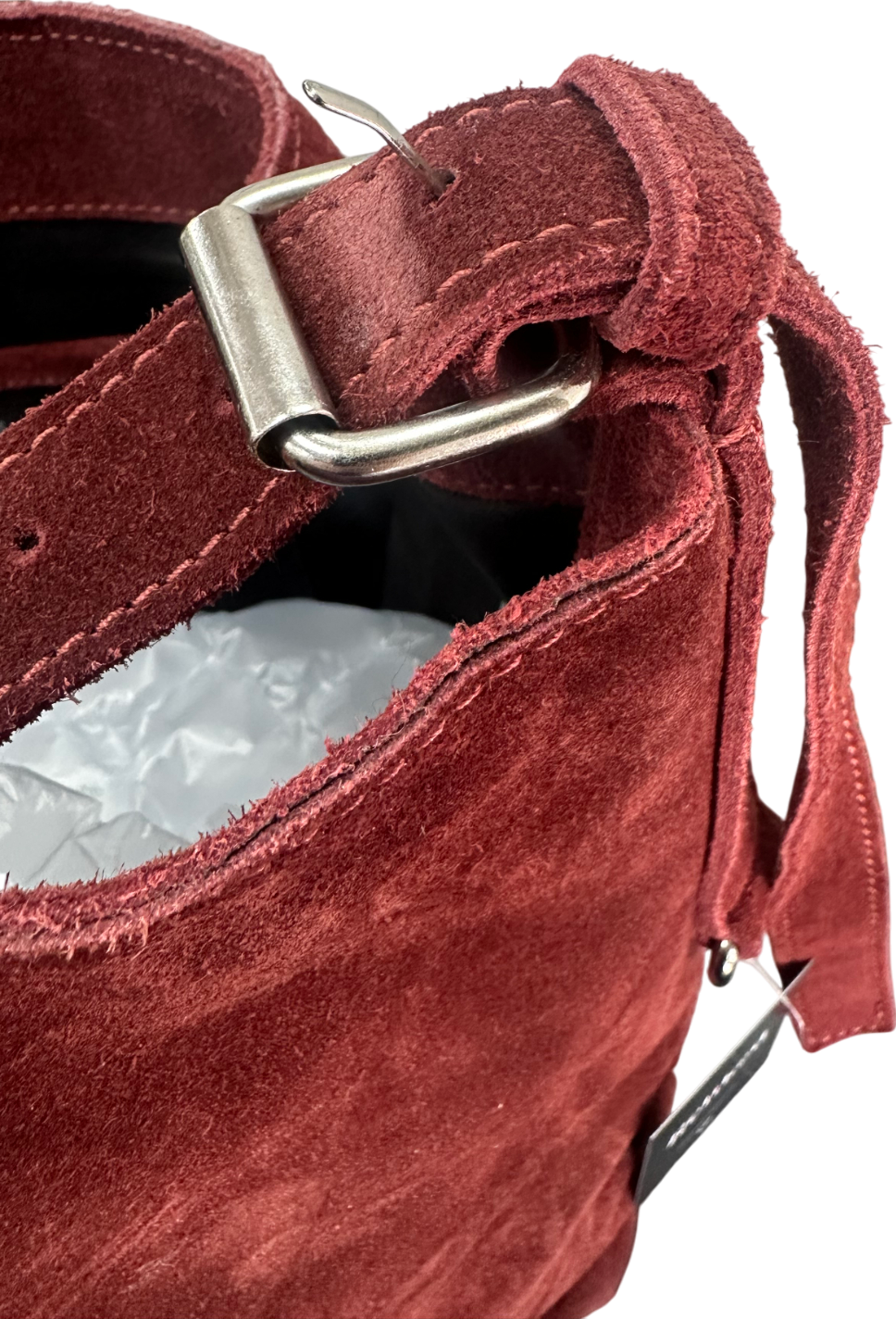 ASOS Brown Asos Design Suede Slouch Buckle Tote Bag