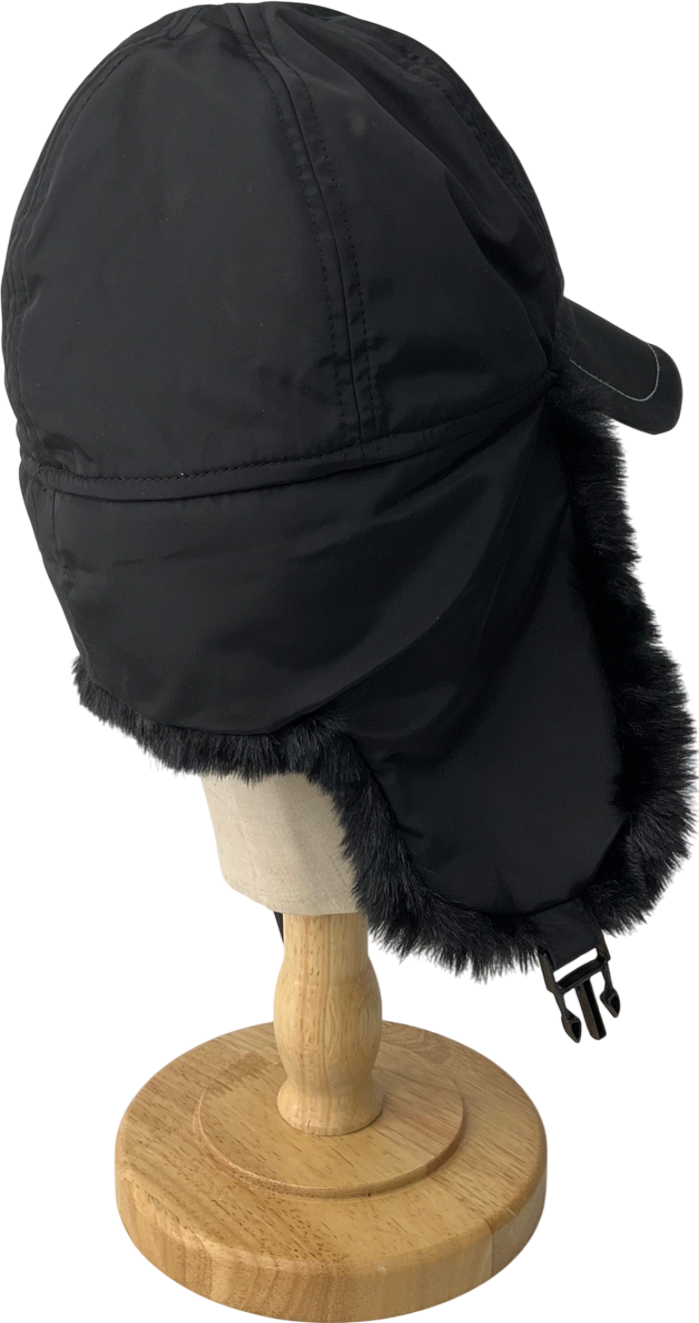 Reclaimed Vintage Unisex Cap With Faux Fur In Black