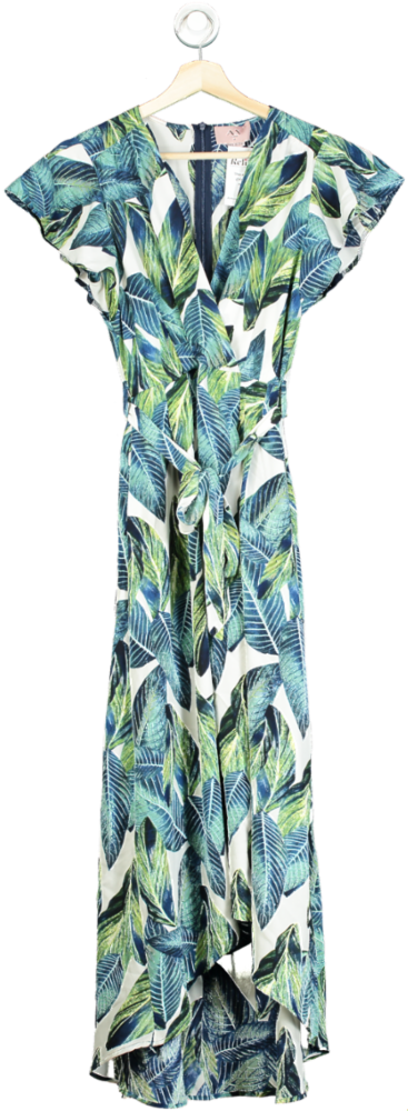 AX Paris Green Leaf Print Maxi Dress UK 8