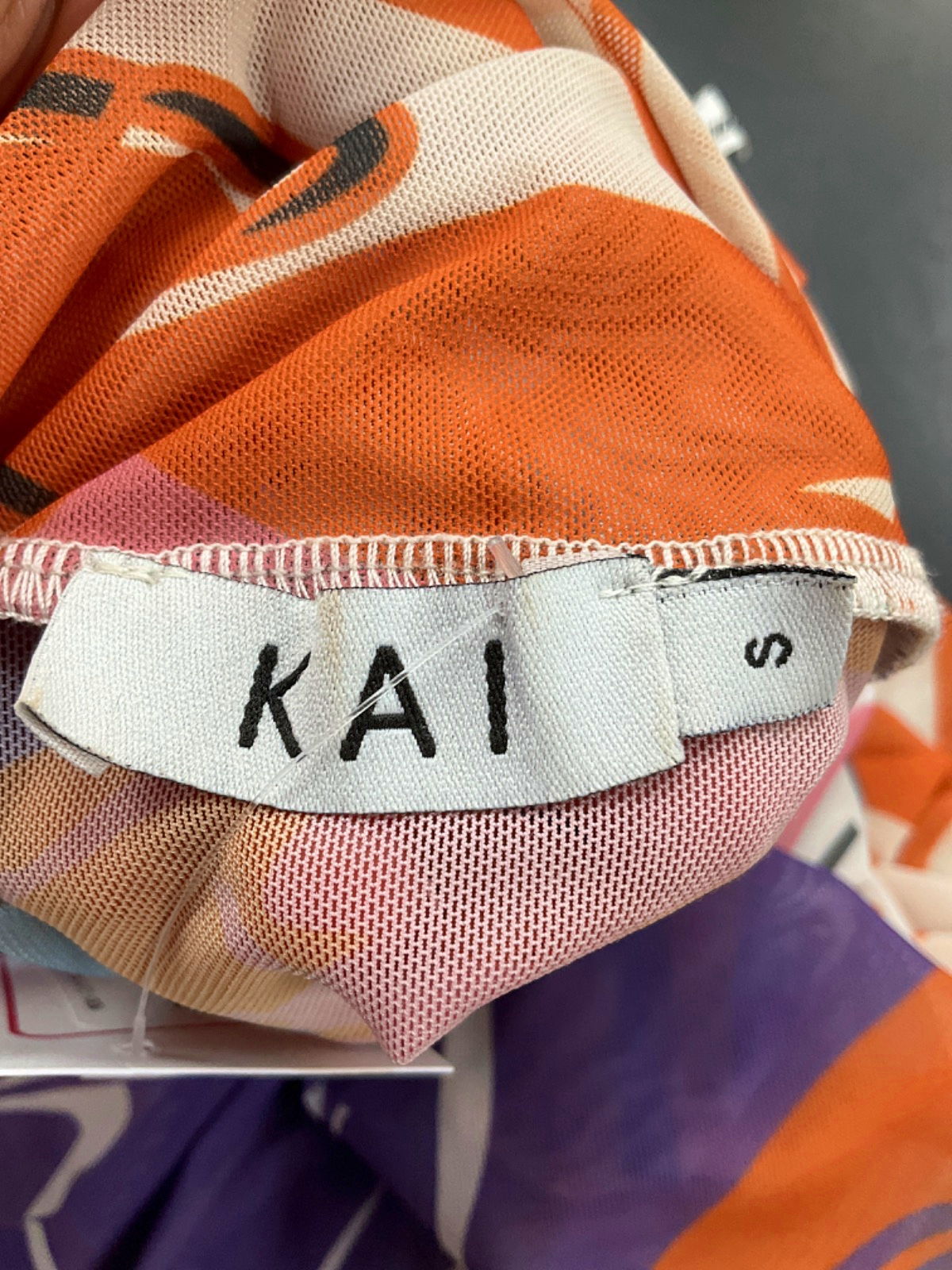 Kai Multicoloured Abstract Print Top UK S