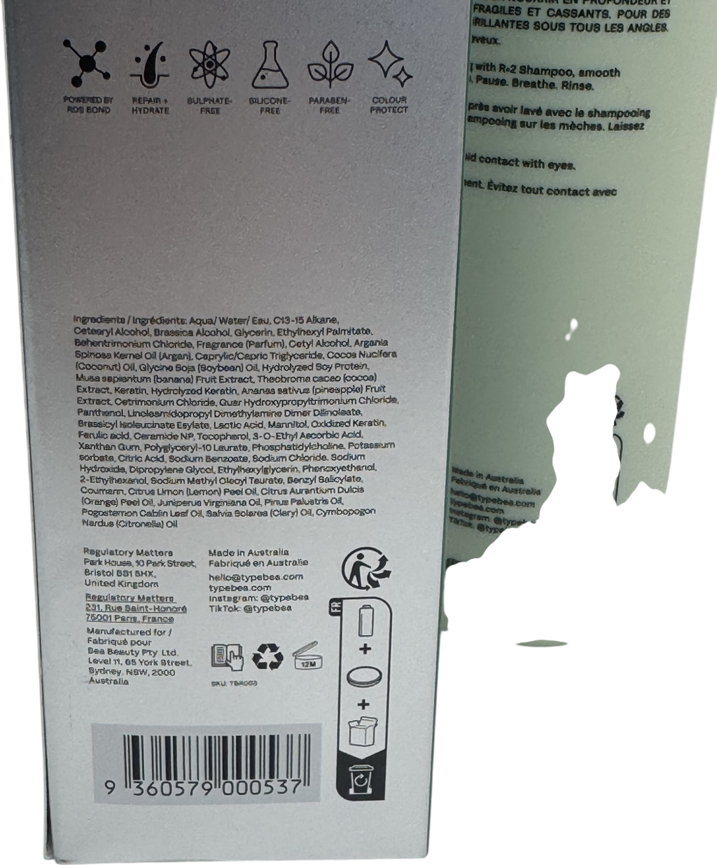 Typebea Protective Conditioner To Hydrate + Heal 250ml