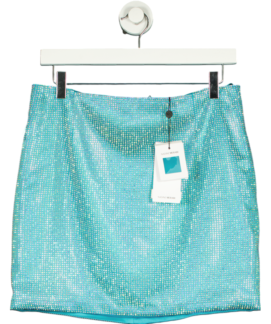 Nadine Merabi Blue Cleo Aqua Skirt UK M