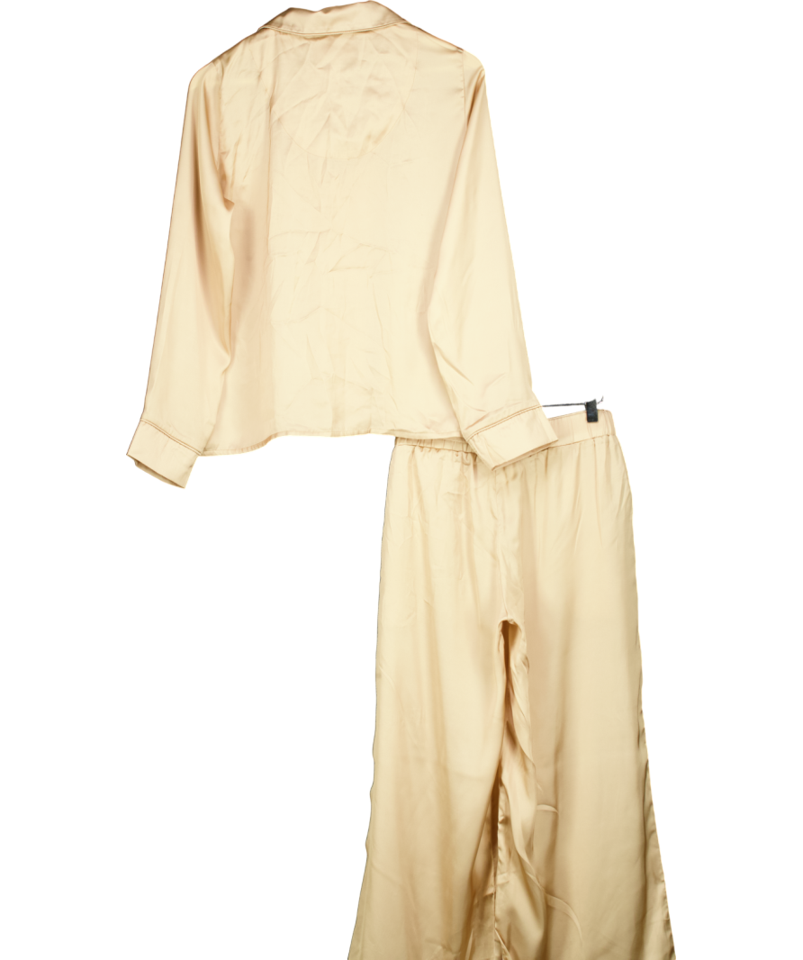 JimJam Metallic Gold Satin Pyjama Set UK S/M